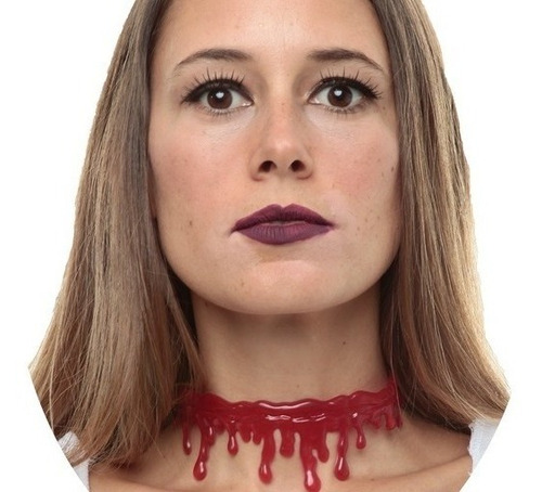 Accesorio Cuello Cortado Bloody Necklace Halloween Fiesta