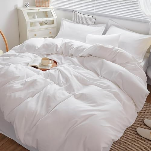 Cottonight Edredón Blanco Set King Blanco Ropa De Cama Edred