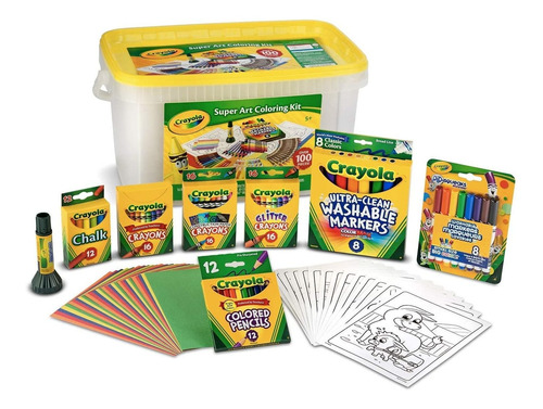 Crayola Super Art Kit Para Colorear Con Mas De 100 Piezas