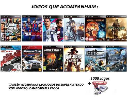 Ps3 Slim Destravado Original Bivolt - Desbloqueado + Jogos