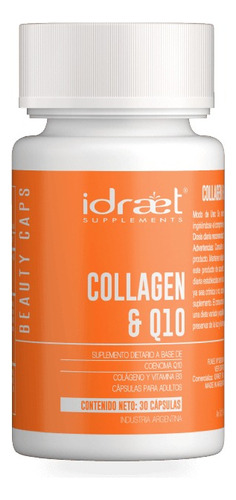 Collagen & Q10 Anti-aging Beauty Caps - Suplemento 30 Cap Sabor Naranja