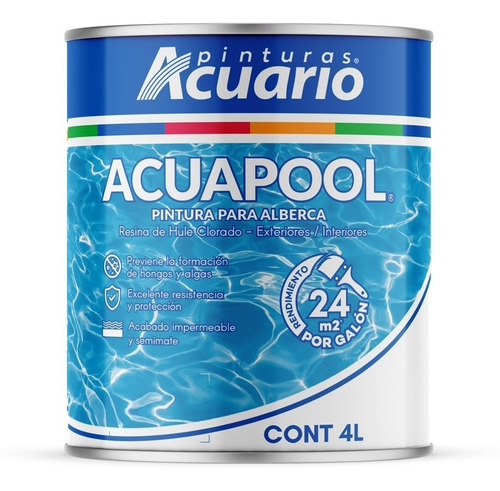 Acuapool Pintura Para Alberca Acuario 4l