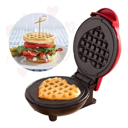 Waflera Eléctrica Para Waffles En Forma De Corazon