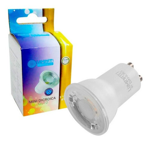 Lâmpada Led Mr11 4w Bivolt Branco Quente Mini Dicróica Gu10 Cor da luz Branco-quente Temperatura de cor 2700 K 110V/220V (Bivolt)