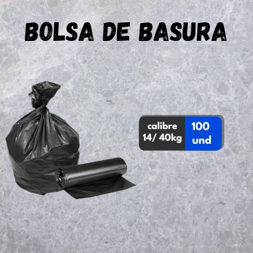 Bolsas De Basura 40 Kg Calibre 14 Bultox100 Unid