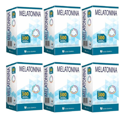 Kit Melatonina Laranja Com 6 Caixas De 300 Comprimidos Cada