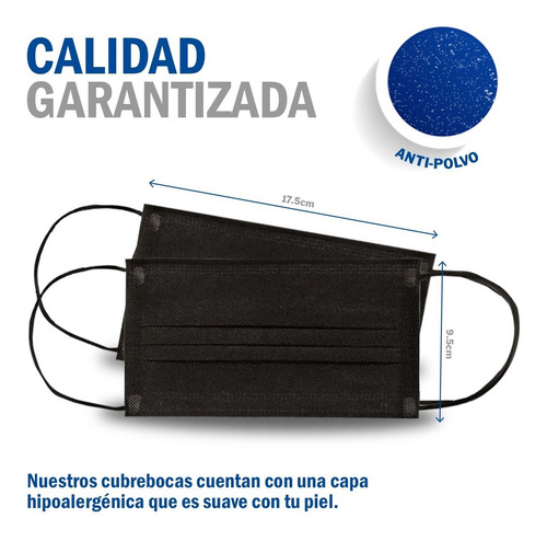 Imagen 3 de 8 de Cubrebocas Tricapa Termosellado Mascarilla Plisado 200 Pz