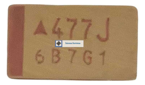 3 Piezas Capacitor De Tantalio 477j 6.3v 470uf
