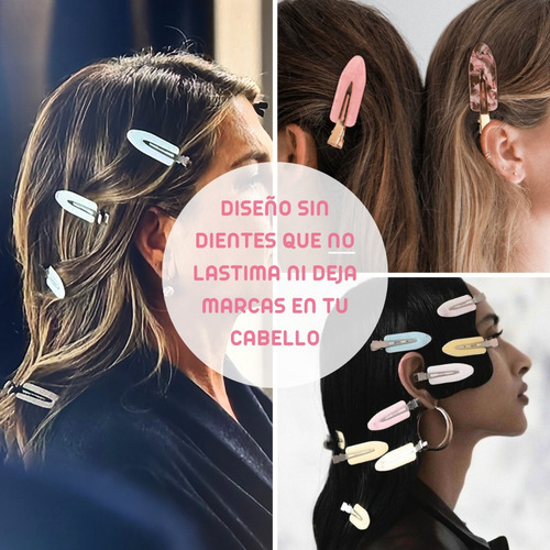 Horquillas De Cabello Pasadores Broches Moda Paramaquillaje Negro