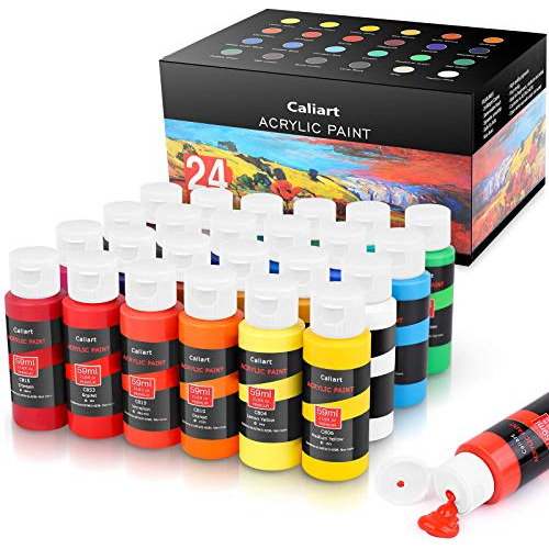 Juego De Pintura Acrílica, 24 Colores Clásicos (59 Ml...