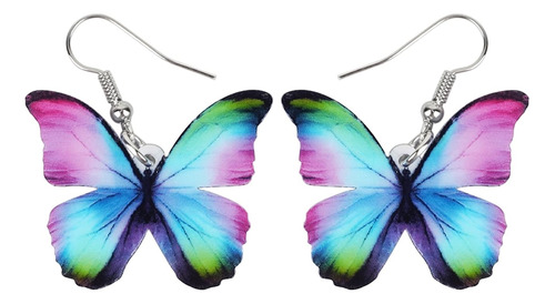 Aretes Pendientes Colgantes De Mariposa Floral Para Mujeres