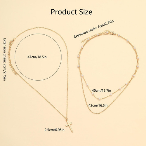 Collares De Perlas En Capas De Oro Para Mujer, Delicado Coll