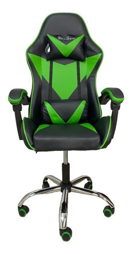 Silla de escritorio Senon BGS01 gamer ergonómica  negra y verde