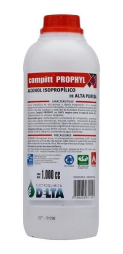 Imagen 1 de 1 de Alcohol Isopropilico Alta Pureza 1 L. Delta