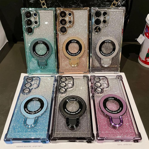 Funda De Teléfono Anticaída Con Soporte De Anillo Invisible Para Samsung
