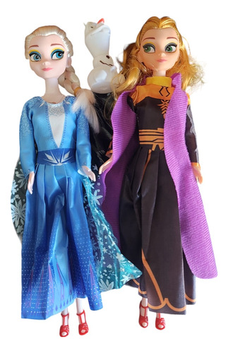 Muñeca Frozen Ana Y Elsa Cantan Libre Soy Español