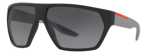 Lentes De Sol Prada Sps08u 453-5w1 Polarizado Para Caballero Color de la lente Gris oscuro Color de la varilla Gris Color del armazón Negro Diseño Classic