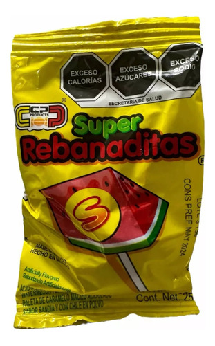 Paleta Mexicana Súper Rebanadita Con Chi - g a $240