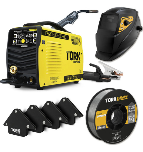 Maquina Solda Inversora Mig Gás Flex 160a Tig Mma + Maksolar
