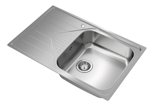 Tarja Empotre Acero Inox Teka Universe 50 T-xp 1b 1d Max Izq Color Gris