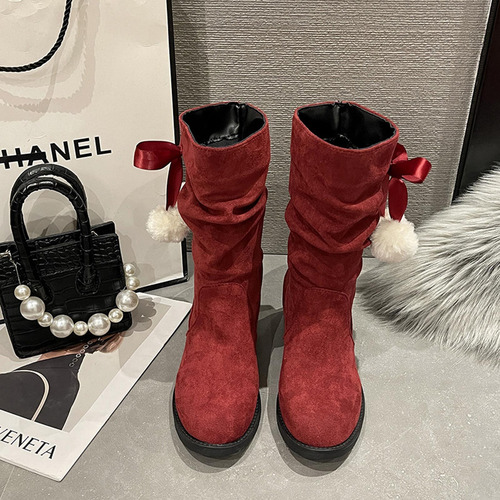 E Botas De Invierno Para Mujer, Zapatos De Tacón Bajo, Cómod