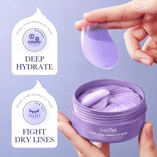 Parches Hidrogel Para Eliminar Ojeras Sadoer Semillas De Uva Todo Tipo De Piel Día/noche