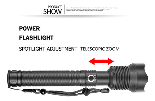 Linterna Led Brillante Recargable Z Flashlight Con Us 0002