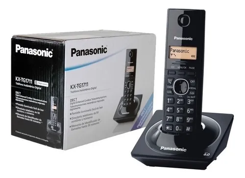 Telefono Inalambrico Panasonic con Captor 1 Año Color Negro