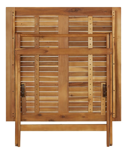 Mesa De Jardín Plegable 35.4 X35.4 X29.5 Madera De Acacia Color Café