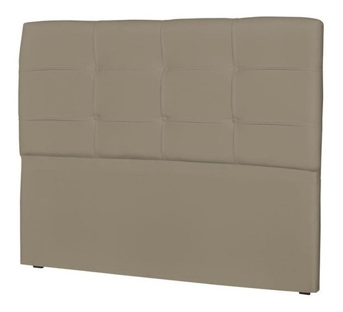  Cabeceira de cama box JS Móveis London Queen 160cm x 106cm Couro sintético areia