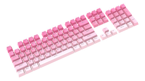 Teclas Gamer Redragon A133 Degradado Rosa Blanco Ingles Idioma Inglés US