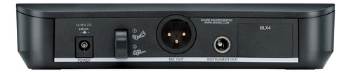 Shure S/ Fio Bastao Blx Blx24br/sm58 M15 - 662-686 Mhz Preto Preto