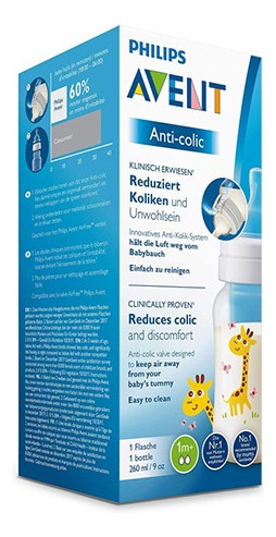 Biberón Philips Avent Anti Cólicos 260ml/9oz Jirafa 1 Pieza