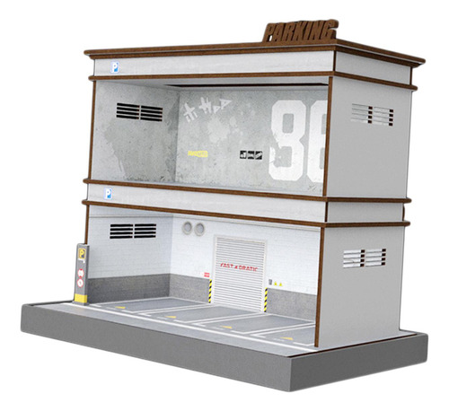 Vitrina De Estacionamento 1/64, Escala 2 Camadas Com Número