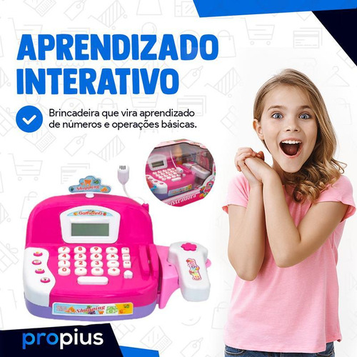 Mini Caixa Registradora Infantil Brinquedo Mercado Menino