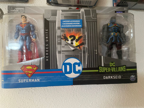 Dc Set Pack Superman Vs Darkseid 4 Pulgadas Spin Master (Usado)