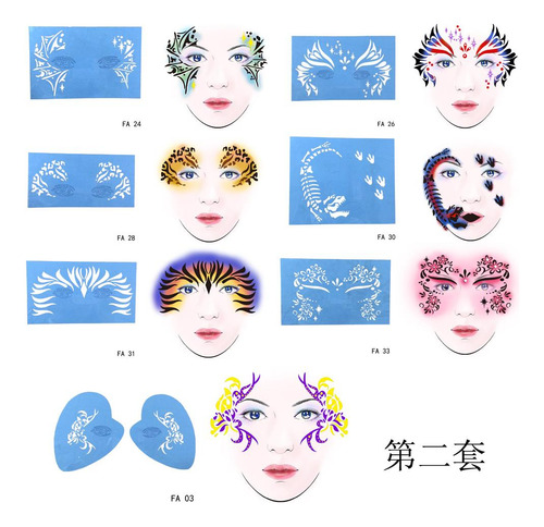 7diseños Plantilla De Pintura De Ojos Y Cara Plantilla De