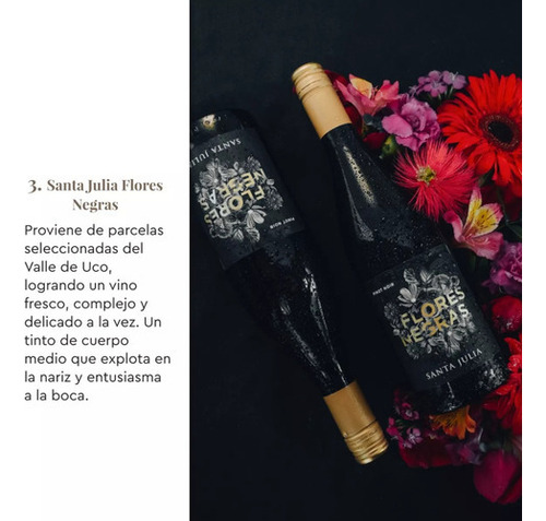 Vino Santa Julia Tinto Flores Negras Pinot Noir Pack X3 Unid