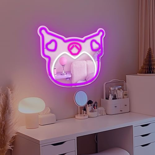 Espejo De Anime Con Luz Neón Dimmable Led Espejo De Neón Co