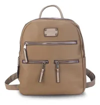 Comprar Mochila 3 Bosillos Al Frente Correas A Tono Dama Lincolns Color Tostado