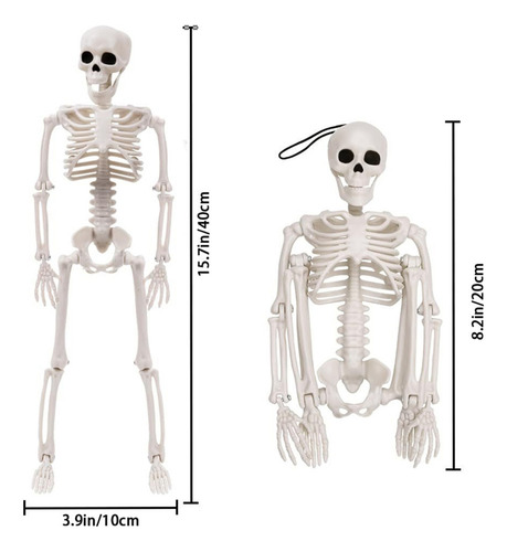 2 Decoraciones De Esqueletos De Halloween, Esqueleto De Plás