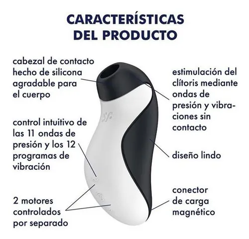 Succionador Y Vibrador 2 En 1 Satisfyer Orca Usb + Gel