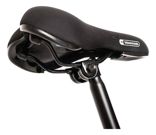 Asiento Bicicleta Millenium Gel Lycra Comodo Acolchado Mtb Ancho 145 Mm Color Negro Largo 260 Mm