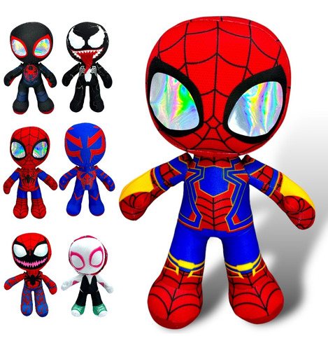 Muñeco De Peluche Spiderman Tipo Funko De 30 Cm Marvel Plus