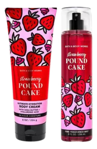 Set Body & Crema Bath & Body Strawberry Pound Cake