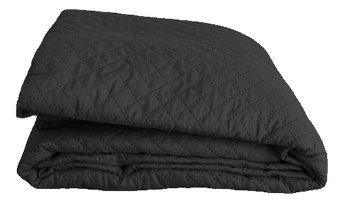 Colcha Cubrecama Quilt De Verano 2 Plaza Y Media + 2 Funda Color Negro