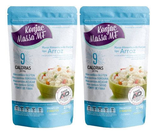 2 X Konjac Massa Arroz Shirataki 9cal 270g - Konjac Massa Mf