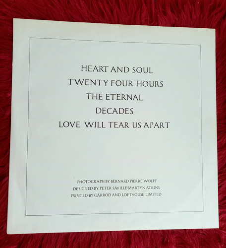 Disco Vinyl Banda Joydivision Closer Estandar (Usado)