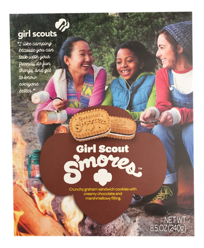 Girl Scout Smores Cookies - Chocolate, Malvavisco Sándwich.