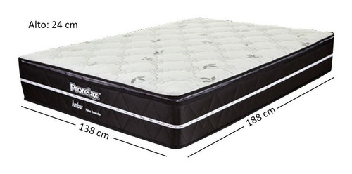 Colchón Para Sommier 2 Plazas Resortes Pocket 24cm Alto
